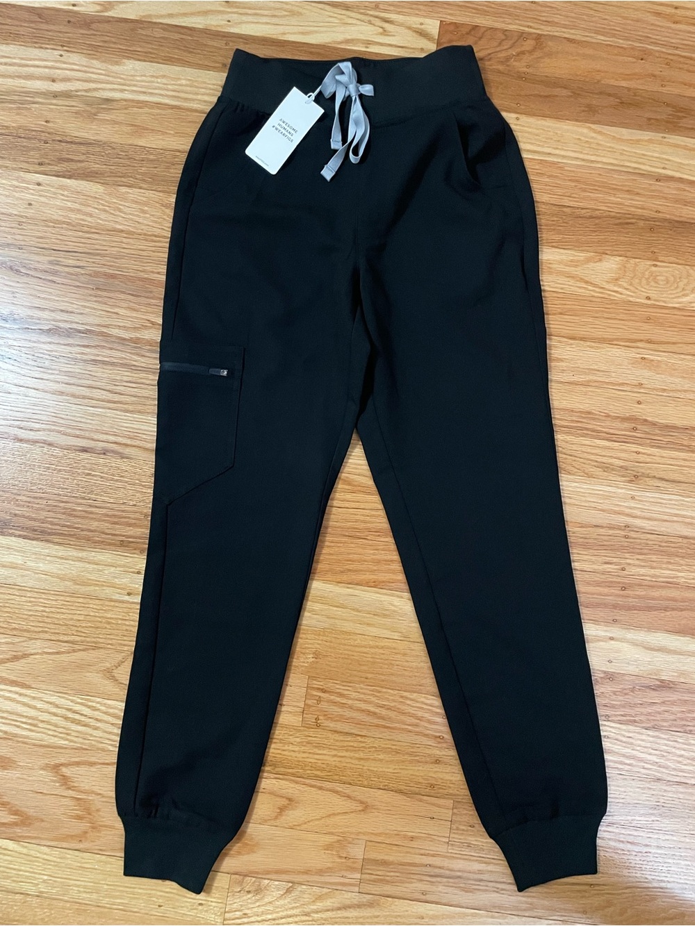 NWT NEW Figs High Waisted Zamora Joggers Yoga Waistband Black XXS Petite